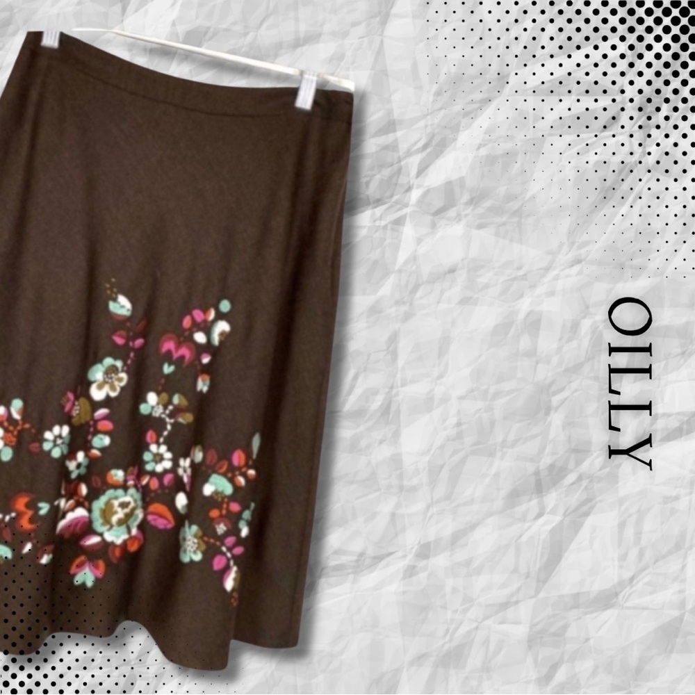 {Oilily} LAMBSWOOL Embroidered Skirt